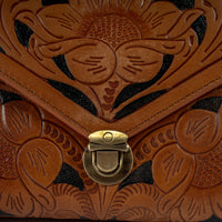 Circle Hand-Tooled Bag leather