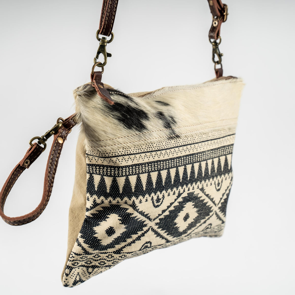 Classic Small & Crossbody Bag Cowhide and canvas