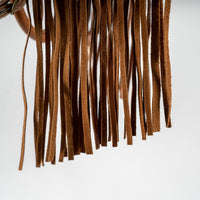 Hand-Tooled Cowhide Concealed Fringe Purse