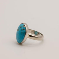 Large Turquoise and Sterling Silver Rings- Size 10