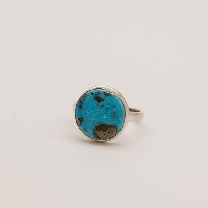 Large Turquoise and Sterling Silver Rings- Size 11