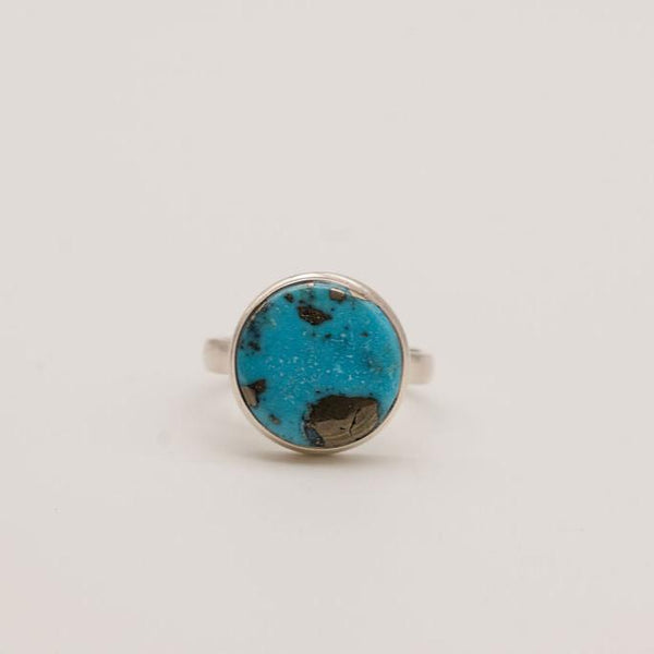 Large Turquoise and Sterling Silver Rings- Size 11