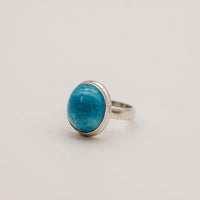 Large Turquoise and Sterling Silver Rings- Size 8