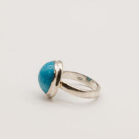 Large Turquoise and Sterling Silver Rings- Size 8