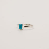 Small Turquoise and Sterling Silver Rings- Size 10