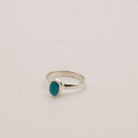 Small Turquoise and Sterling Silver Rings- Size 7