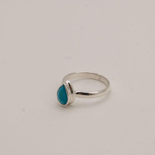 Small Turquoise and Sterling Silver Rings- Size 8