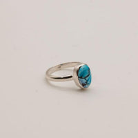 Golden Hill Turquoise Sterling Silver Ring- Size 8