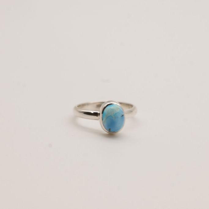 Golden Hill Turquoise Sterling Silver Ring- Size 6