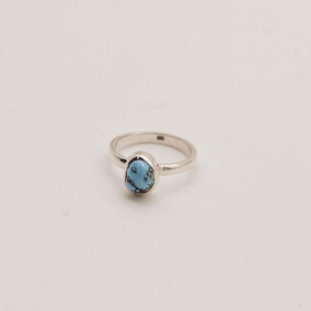 Golden Hill Turquoise Sterling Silver Ring- Size 5