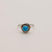 Wrapped Arizona Turquoise and Sterling Silver Rings