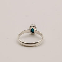 Small Turquoise and Sterling Silver Ring- Size 7