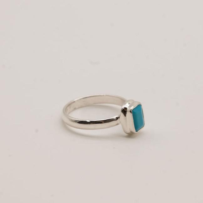 Small Turquoise and Sterling Silver Ring