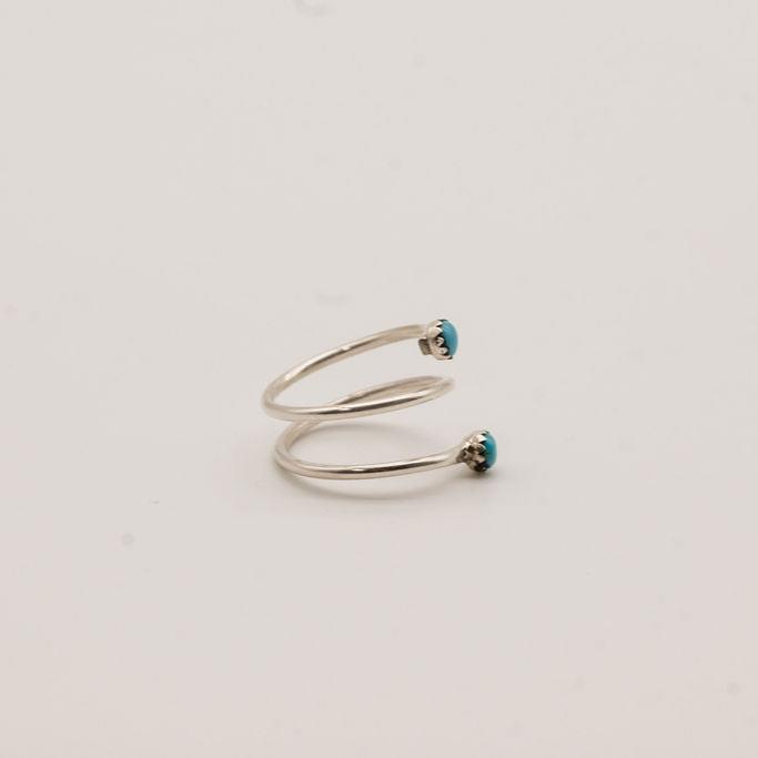 Turquoise and Sterling Silver Adjustable Ring