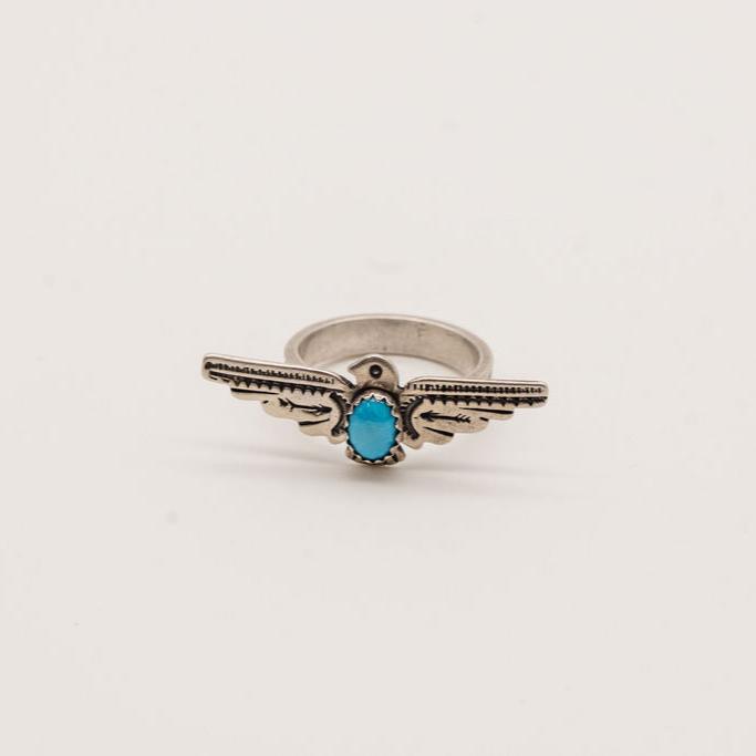 Turquoise Thunderbird Ring-Size 7