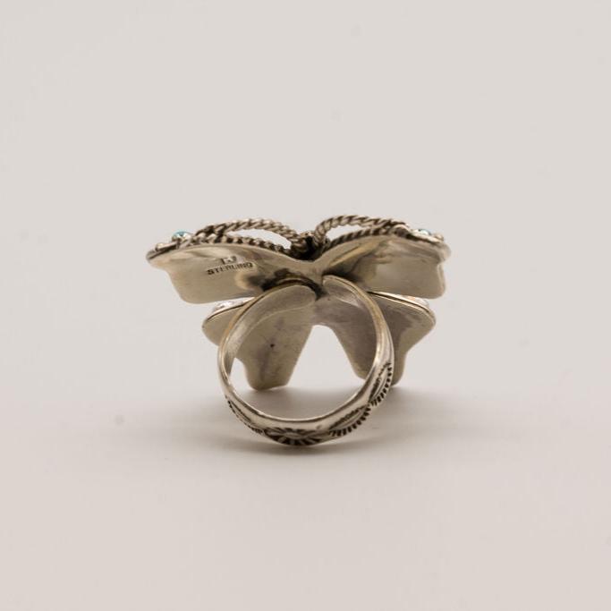 Turquoise Butterfly and Sterling Silver Ring