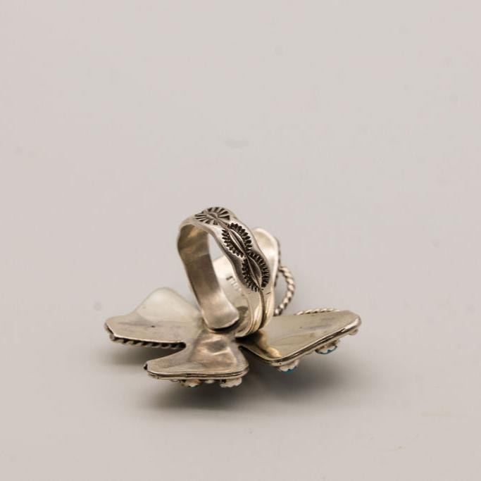 Turquoise Butterfly and Sterling Silver Ring
