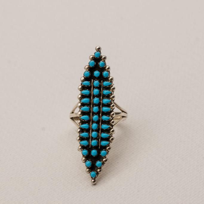 Native American Sterling Silver and Turqoise Ring