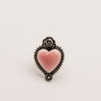 Pink Conch Heart Ring-Size 6