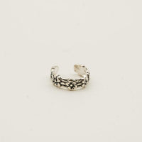 6 Raised Flowers Sterling Silver Toe ring