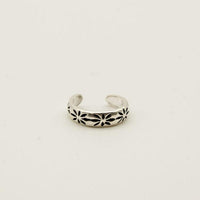 Simple Flower Sterling Silver Toe Ring