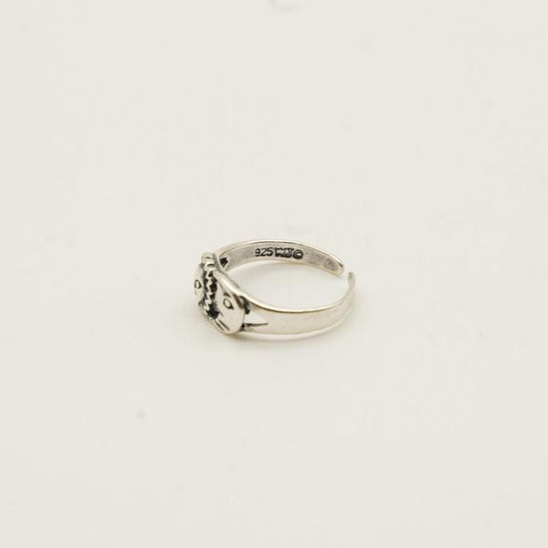 Moon and Sun Sterling Silver Toe Ring