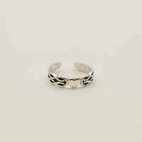 Flaming Heart Sterling Silver Toe Ring