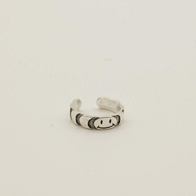 Smiley Face Sterling Silver Toe Ring