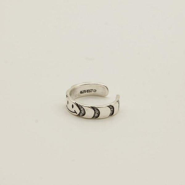 Smiley Face Sterling Silver Toe Ring