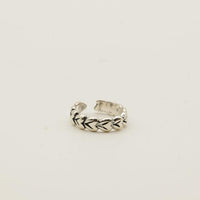 Overlapped Hearts Sterling Silver Toe Rings