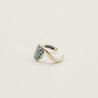 Blue Flower Sterling Silver Toe Ring