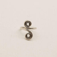 Double Loop Sterling Silver Toe Rings