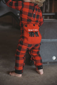 Bear Cheeks Infant Plaid Onesie Flapjack