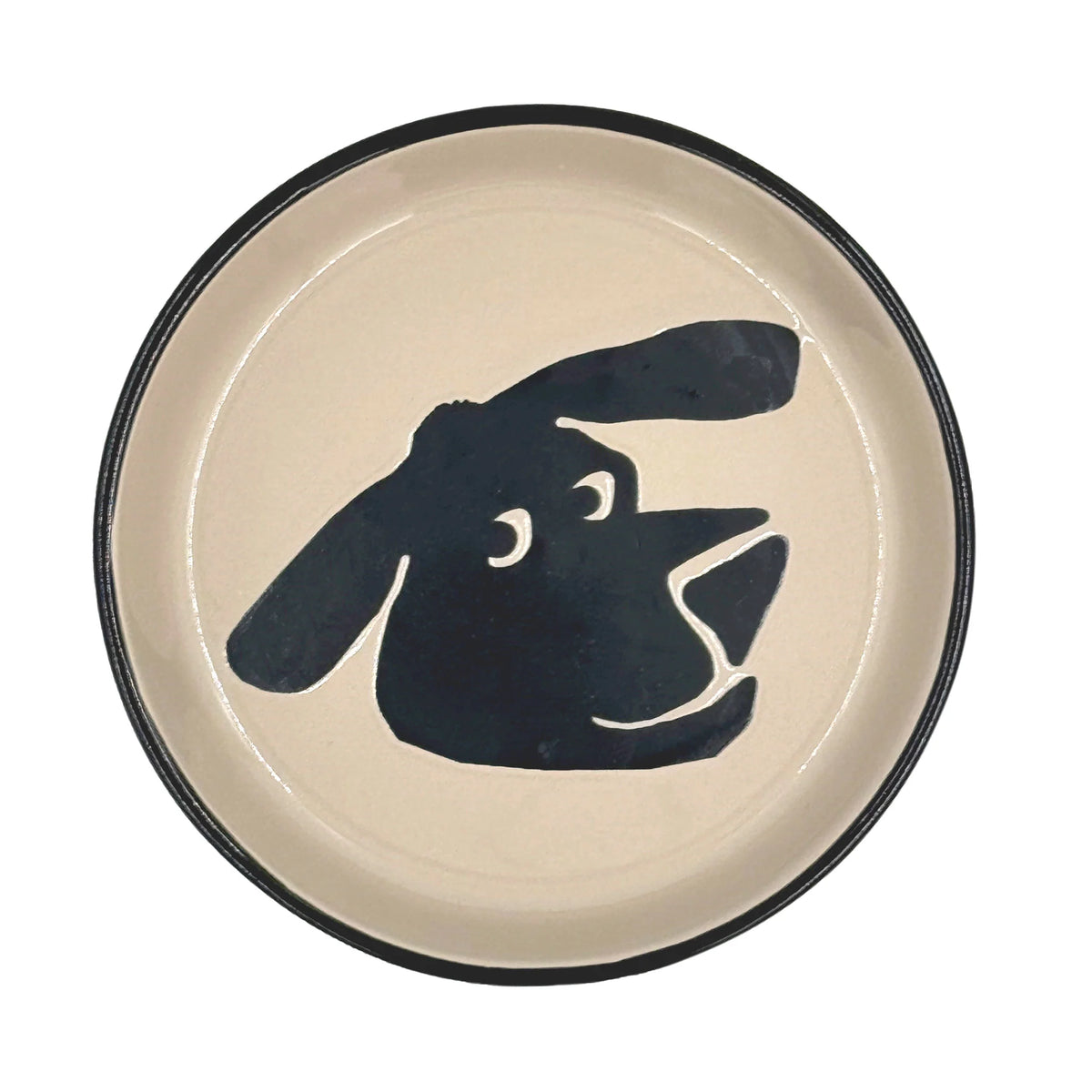 Cream Camp Dog Mini Dish