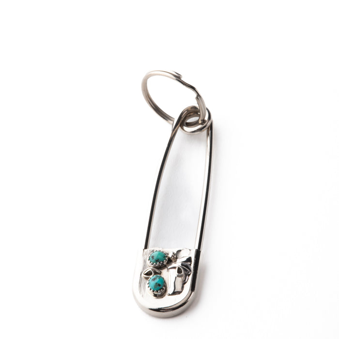 Sterling Silver Safety-Pin Keychain