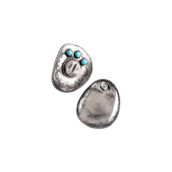 Sterling Silver Turquoise Cowboy Hat Earrings