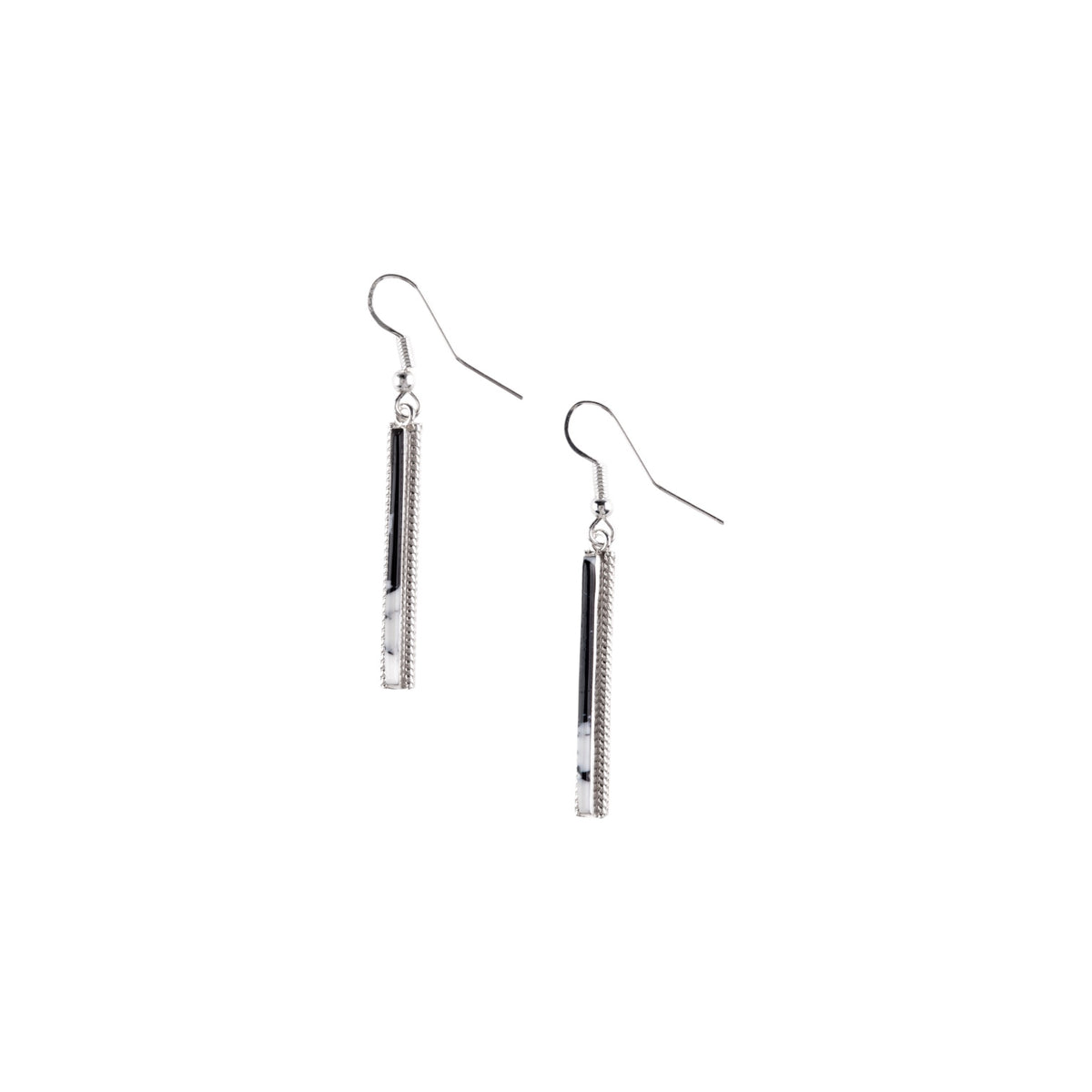 Sterling Silver White Buffalo Turquoise Earrings