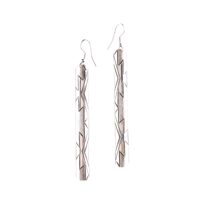 Sterling Silver Aztec Earrings