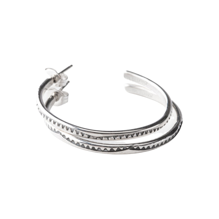 Sterling Silver Open Hoop Earrings
