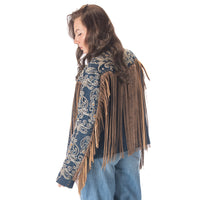 Scully Fringe Denim Embroidered Jacket