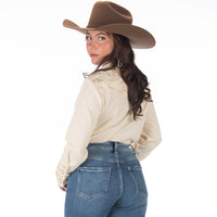 Women's Scully Ivory Floral Tooled Embroidered Shirt