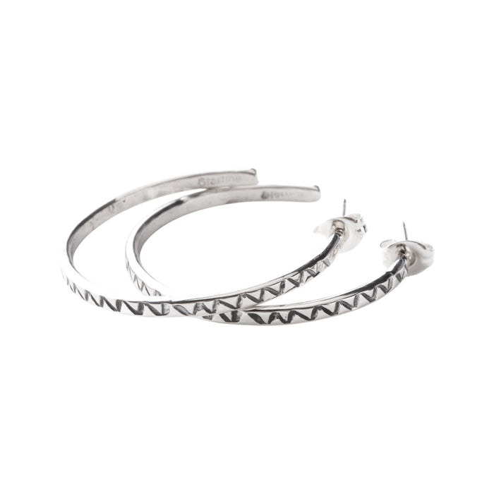 Sterling Silver Open Hoop Earrings