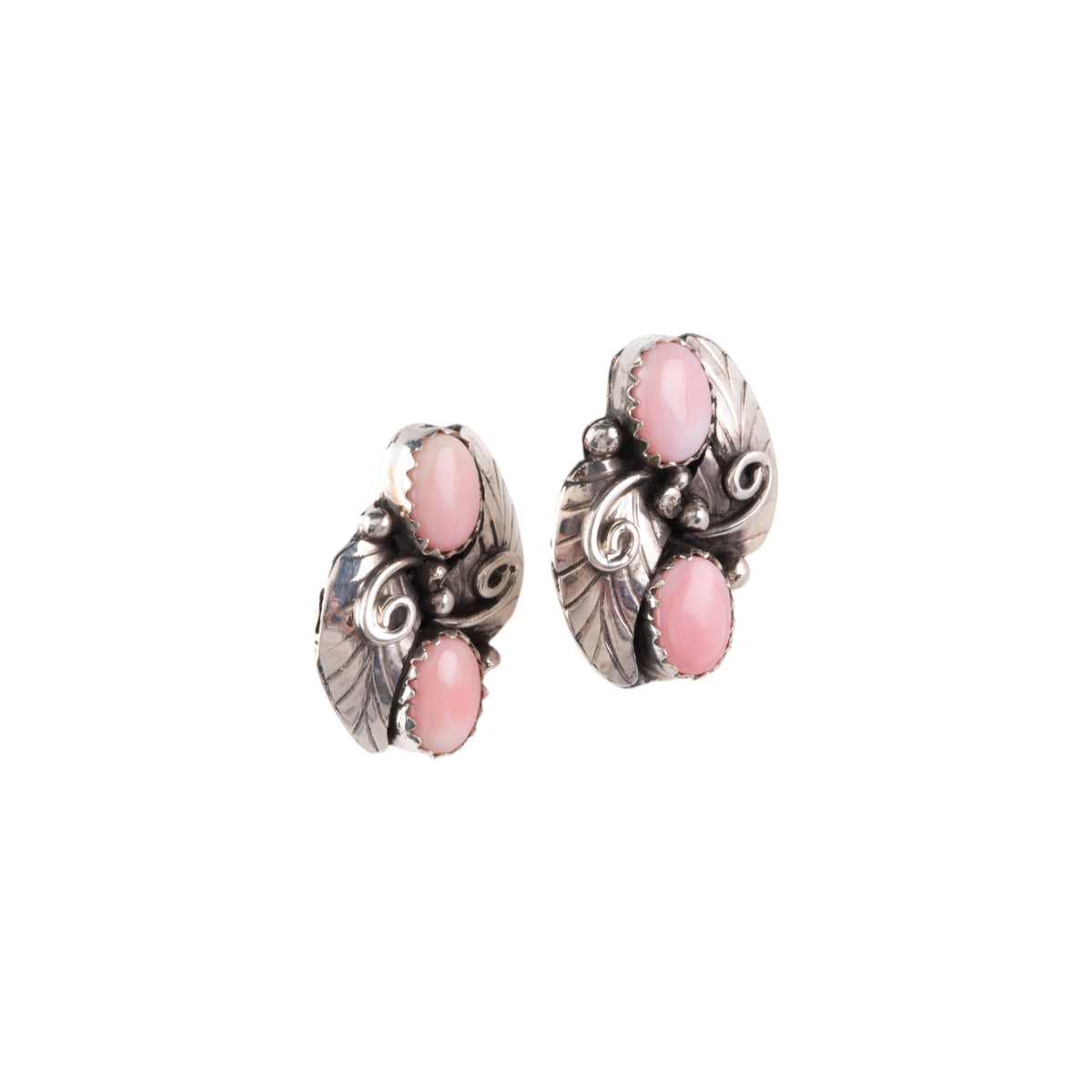 Sterling Silver Conk Shell Earrings