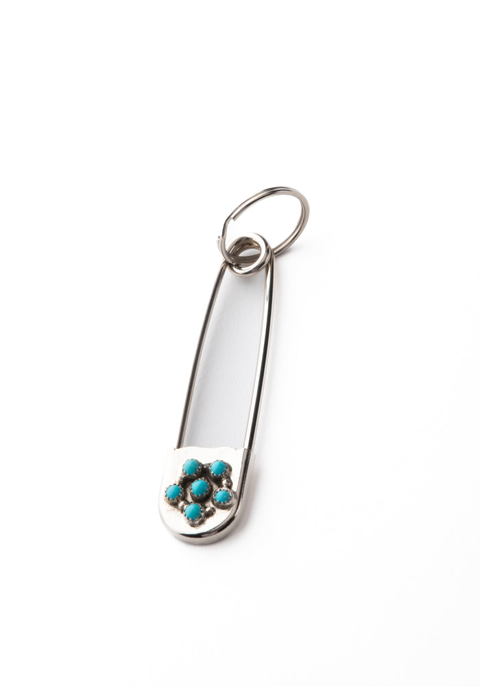 Sterling Silver Safety-Pin Keychain