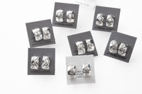 Small Navajo Made Sterling Silver Huggie Earrings