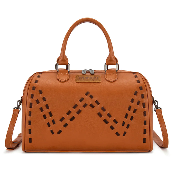 Wrangler Stitch Detail Classic Barrel Satchel/Crossbody Bag