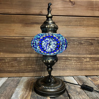 Handmade Half a Heart Turkish Lamps - Dark Blue