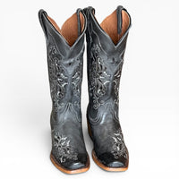 Tanner Mark Medina Women’s Grey with Black Shimmer Butterfly Inlay