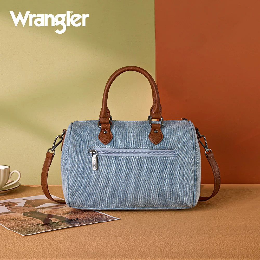 Wrangler Rhinestone Denim Boston Bag/Crossbody