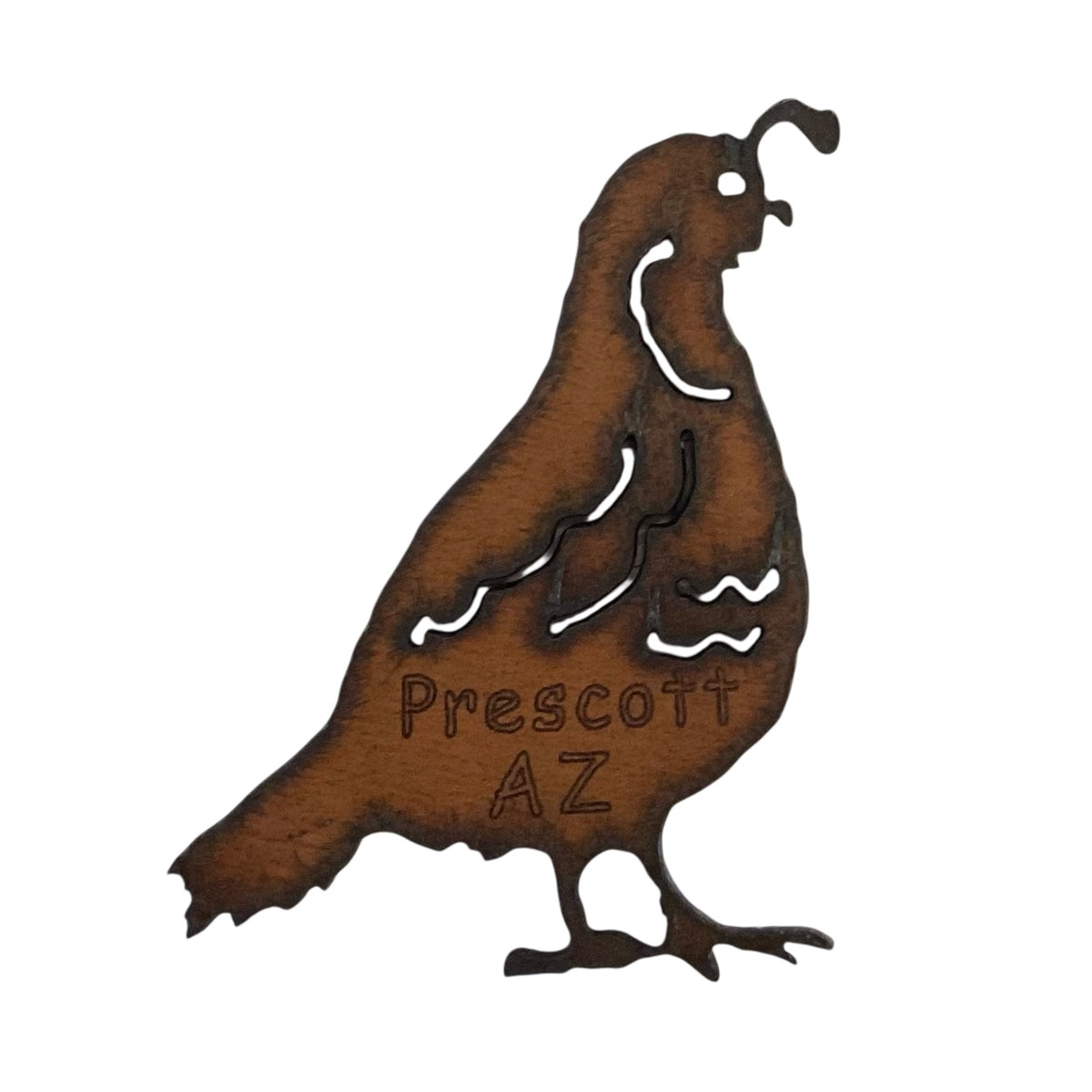 Prescott AZ Quail Metal Magnet